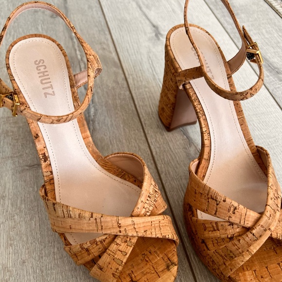 SCHUTZ Darilia Cork Platform Sandals - Picture 3 of 7